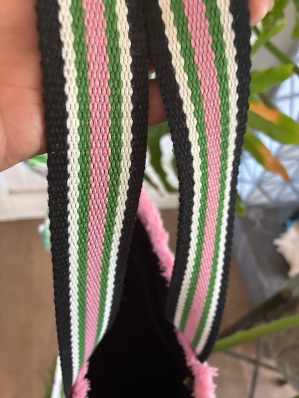 Victoria's Secret Pink & Green Tropical Stripe Tote - Picture 5 of 8